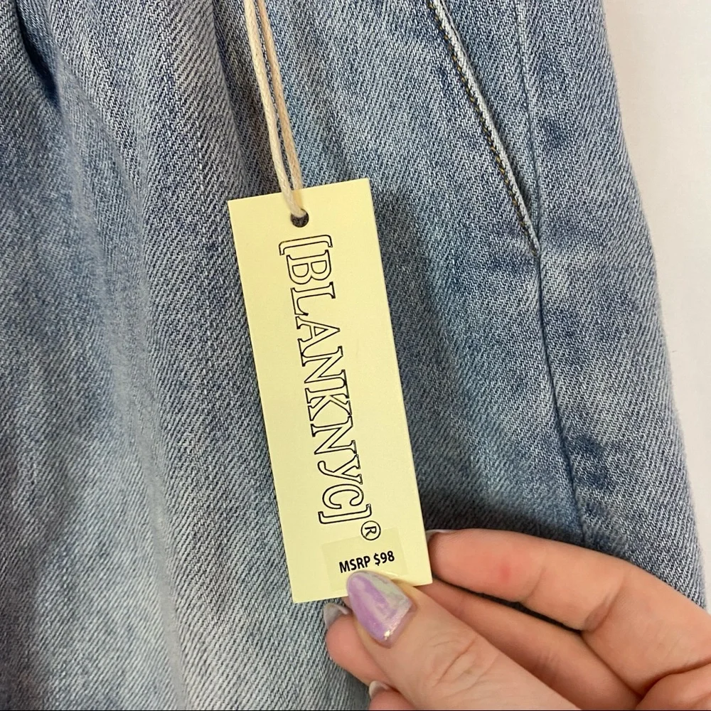 Blank NYC Paperbag Waist Belted Denim Shorts sz 29
